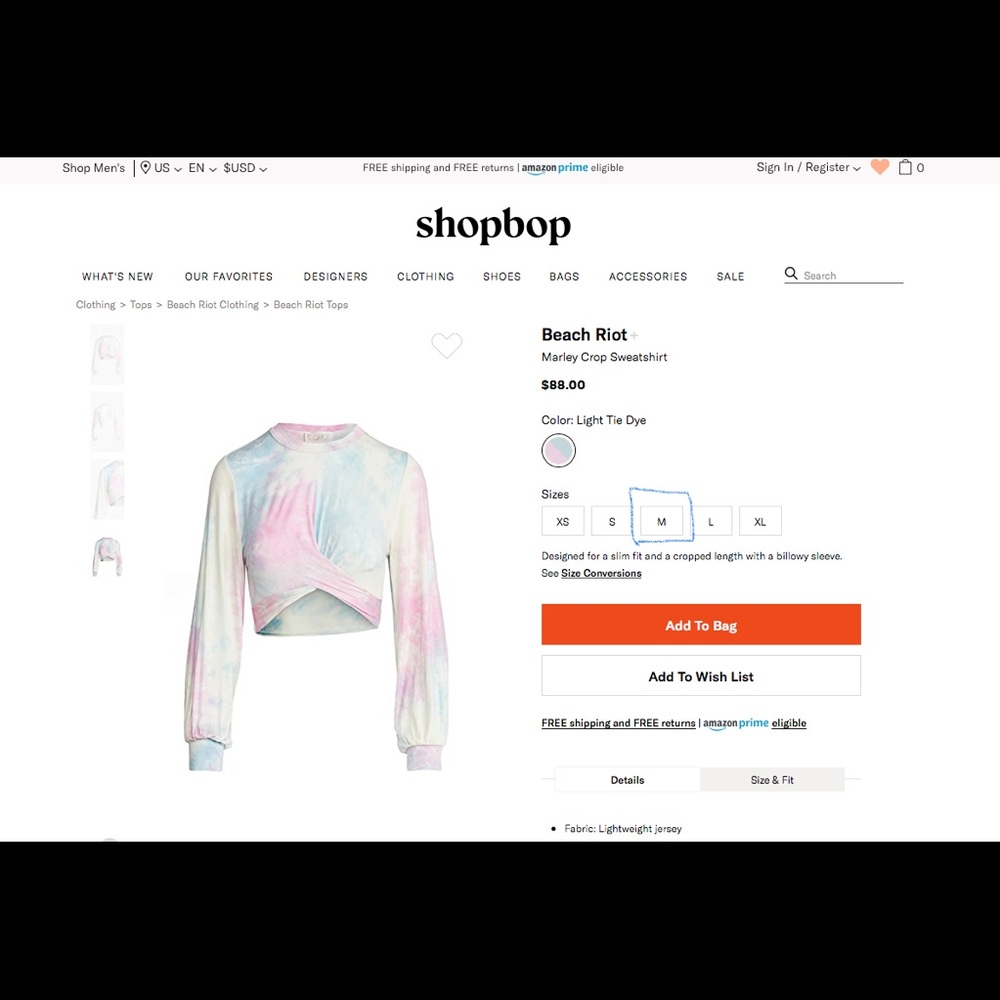 Tie Dye Beachy Sweatshirt